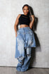Overup Fray Denim Jeans